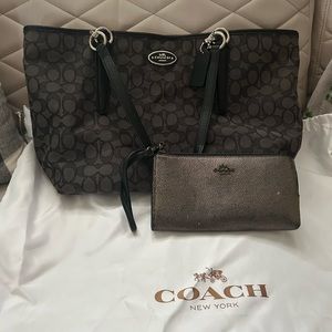 Coach bag and wristlet